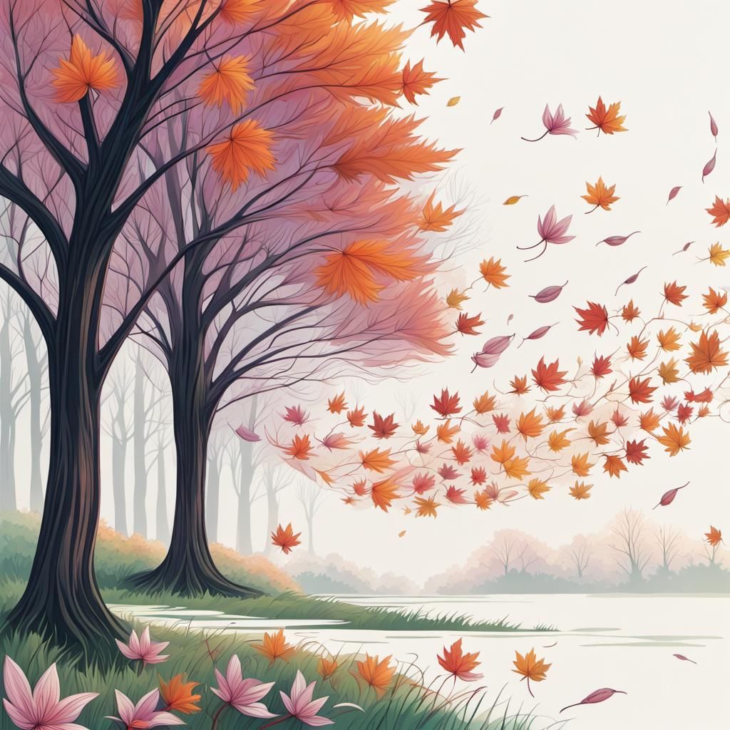 Autumn Wind Sweeps Blooming Meadows