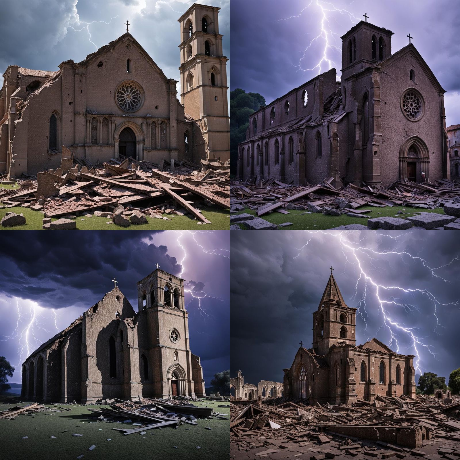 Ancient Church Crumbles After Lightning Strike