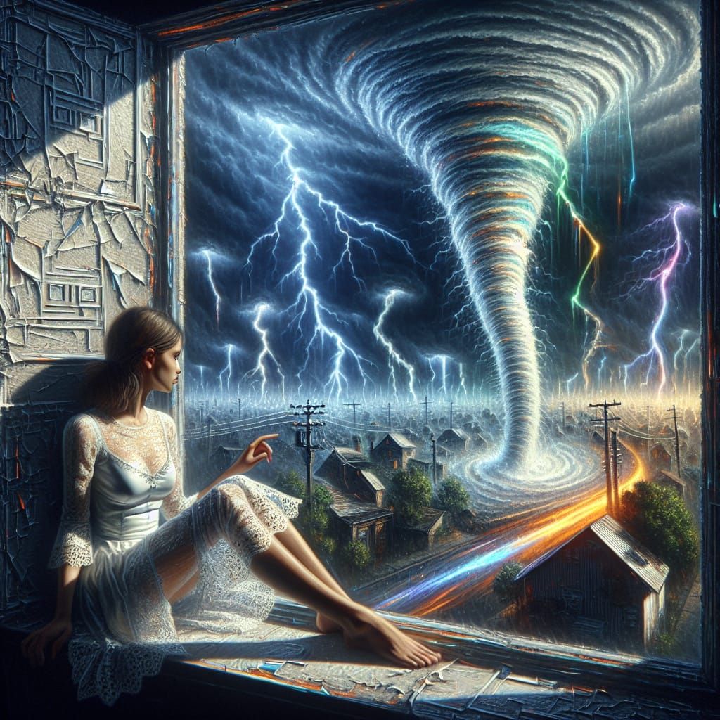 Apocalyptic Storm Embraced in Retrofuturistic Dark Fantasy