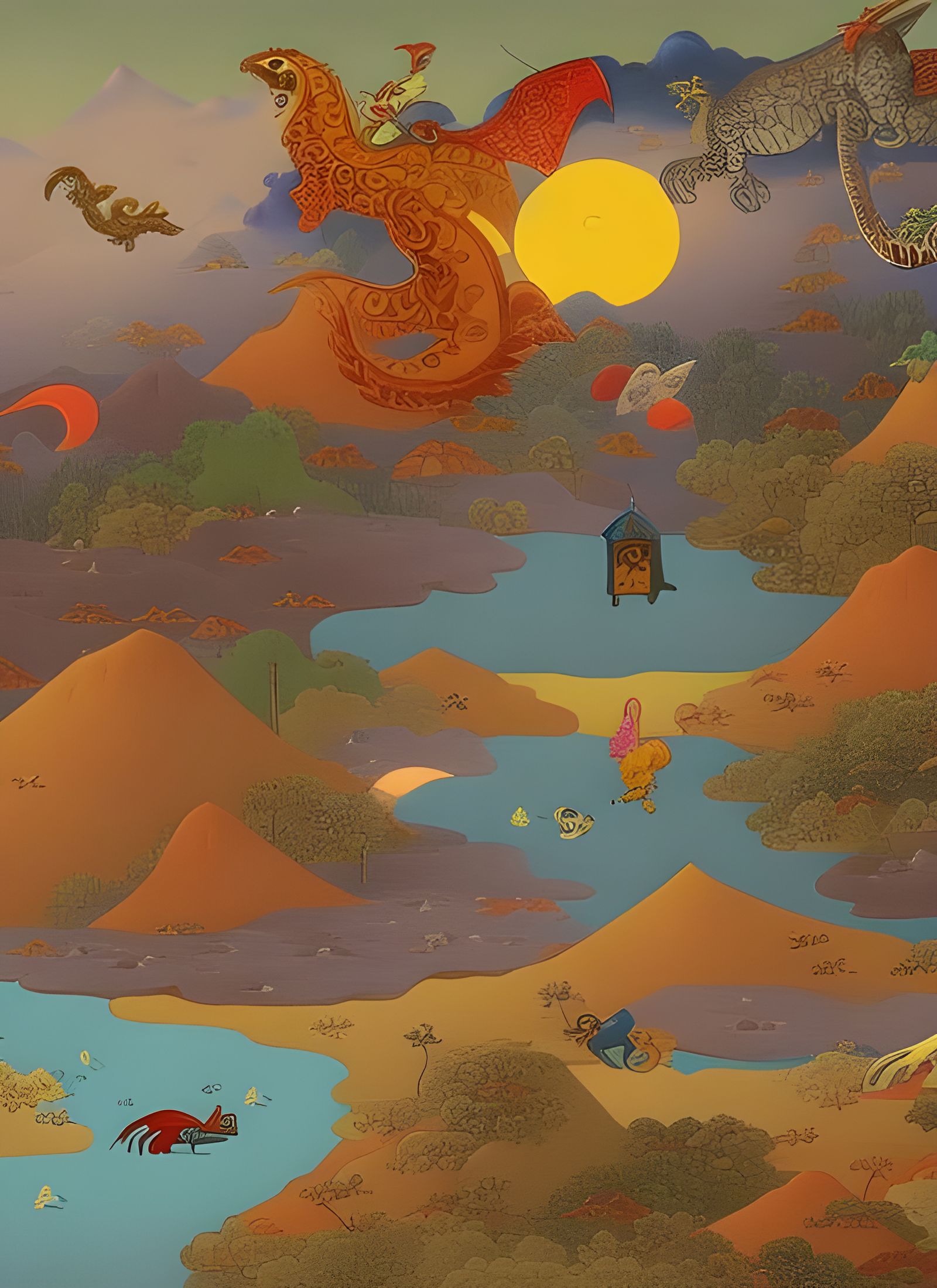 Surreal Mashup: Dinosaurs, Cowboys, and Cute Monsters