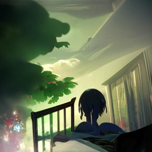 Anime Night Scene in Studio Ghibli Style