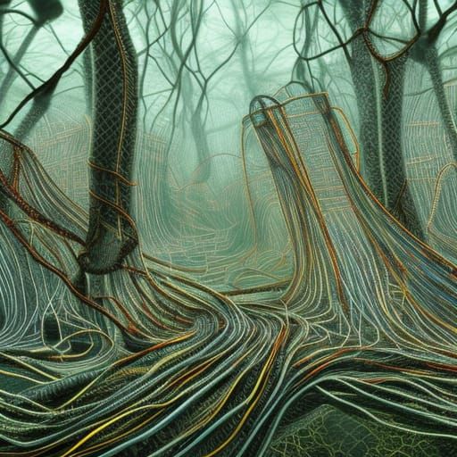 Electrical Cable and Synthesizer Forest: Cel-Shaded Concept ...