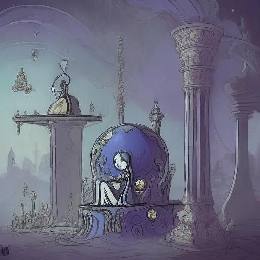 Dreamlike Surrealism: Floating Bed in Ethereal Mist