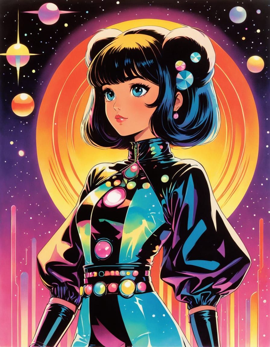 contrasting, early 1970s, starched