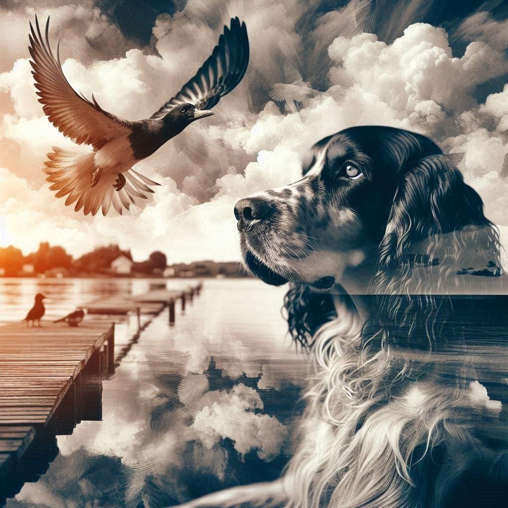 Painting and Charcoal Drawing Combination