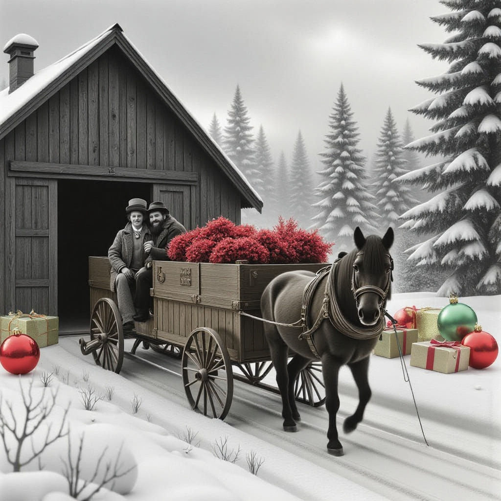 1927 Couple Arrives at Korvatunturi in Finland