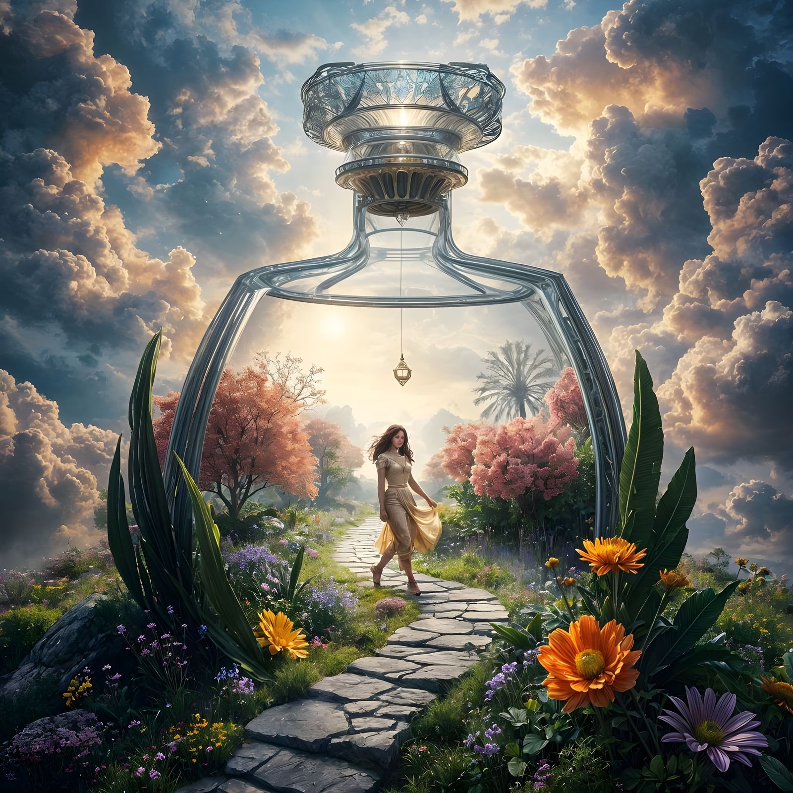 Ethereal Perfume Bottle Miniature World, as Splash Art