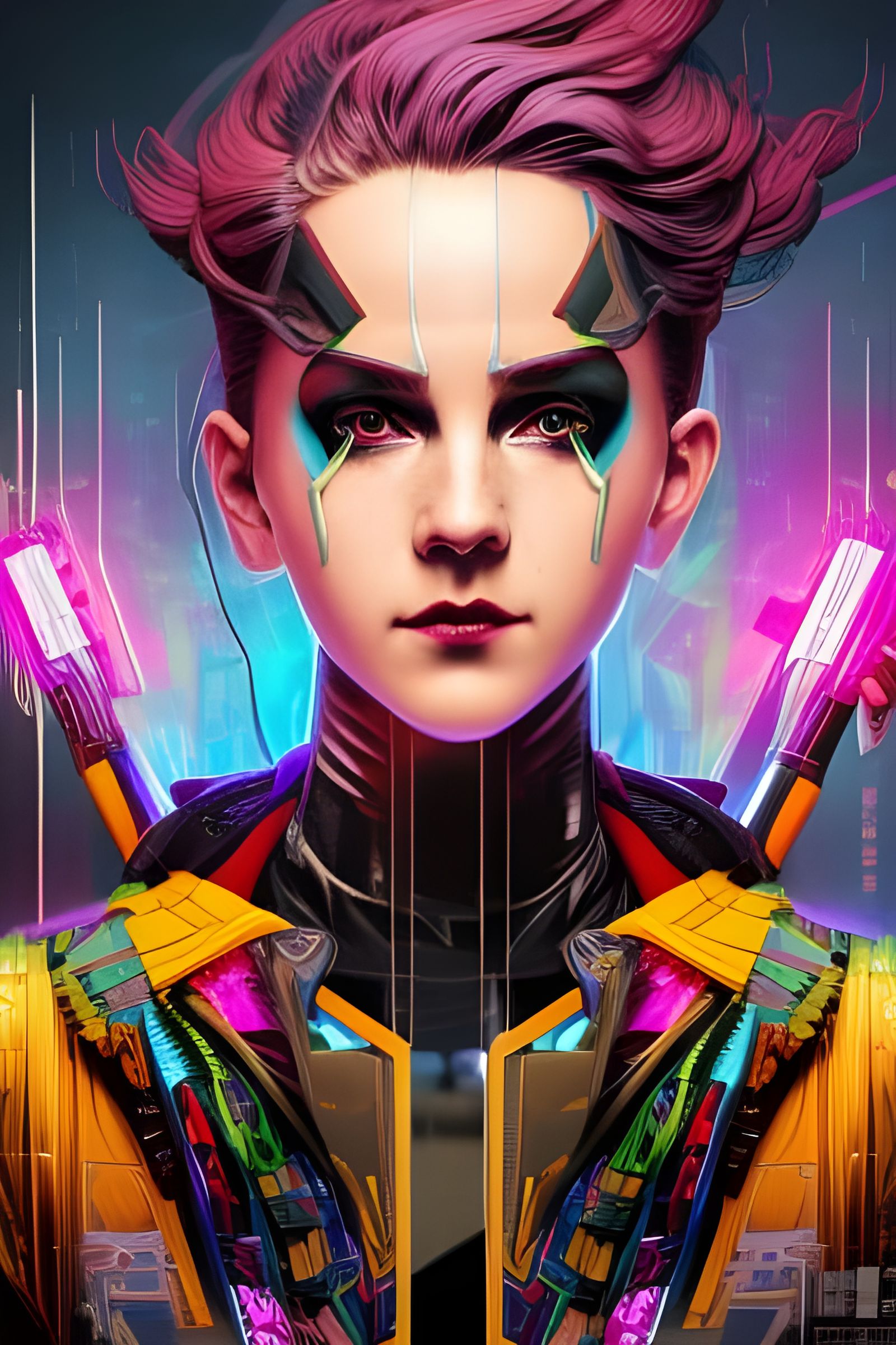Cyberpunk Jubilee and Emma Watson Hybrid