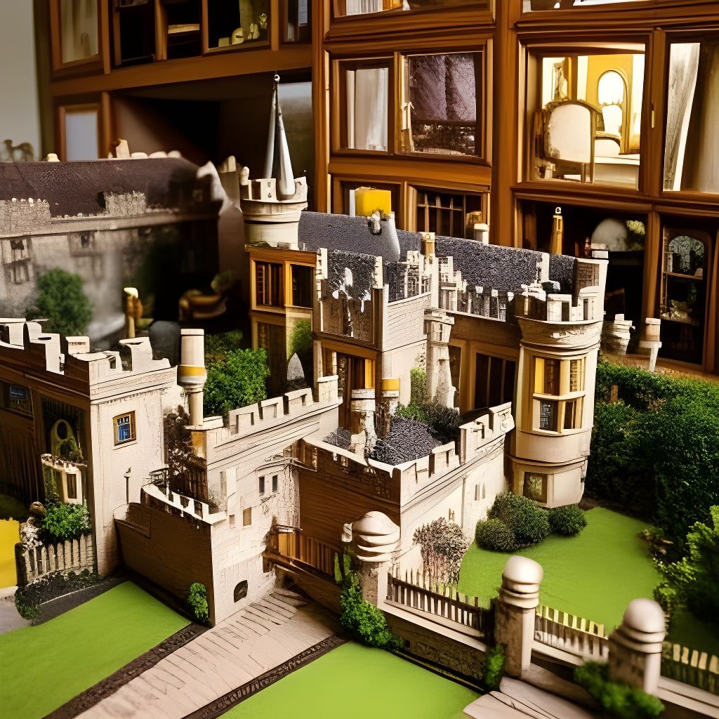 Intricate Miniature English Castles and Mansions