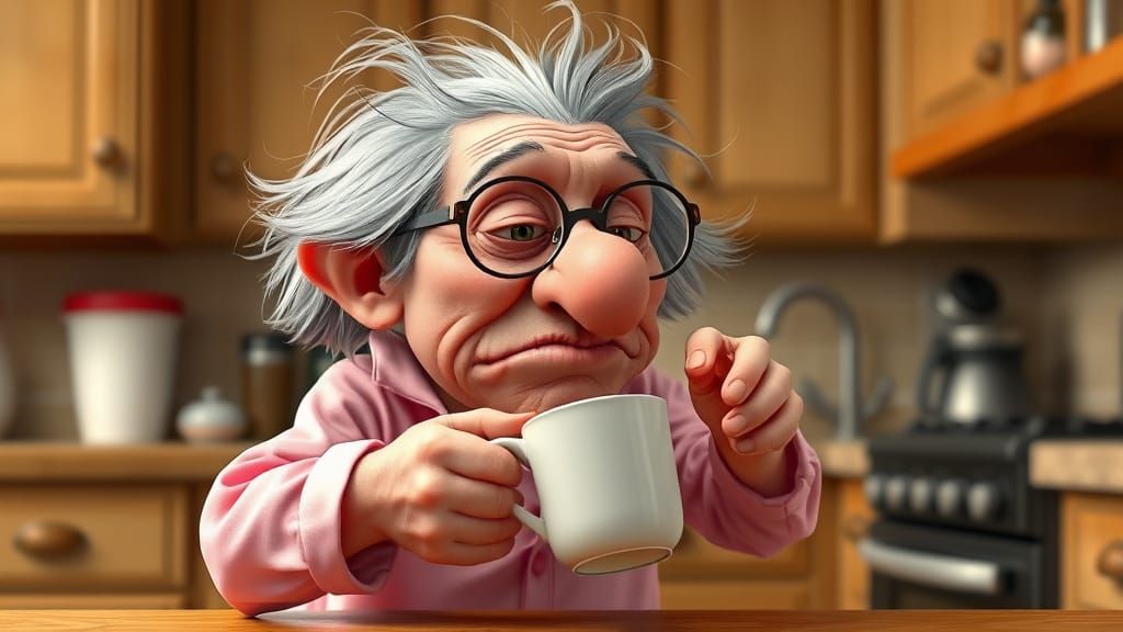 Grandma in 3D Cartoon Style