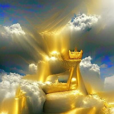 Golden Throne in Divine Sunshine