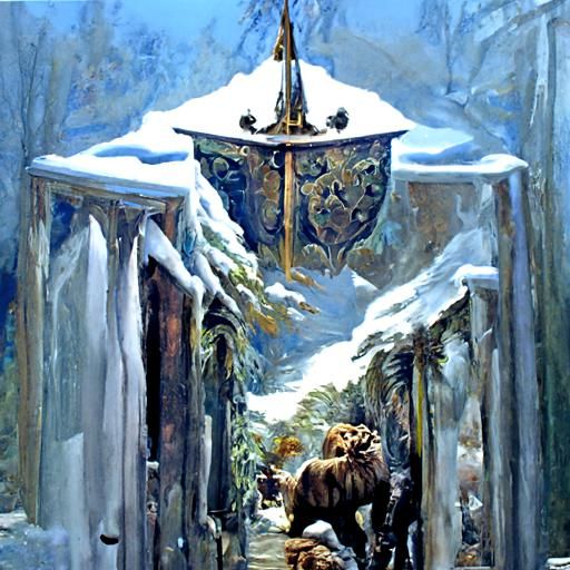 Enchanting Narnia Landscape in Oil Painting Style