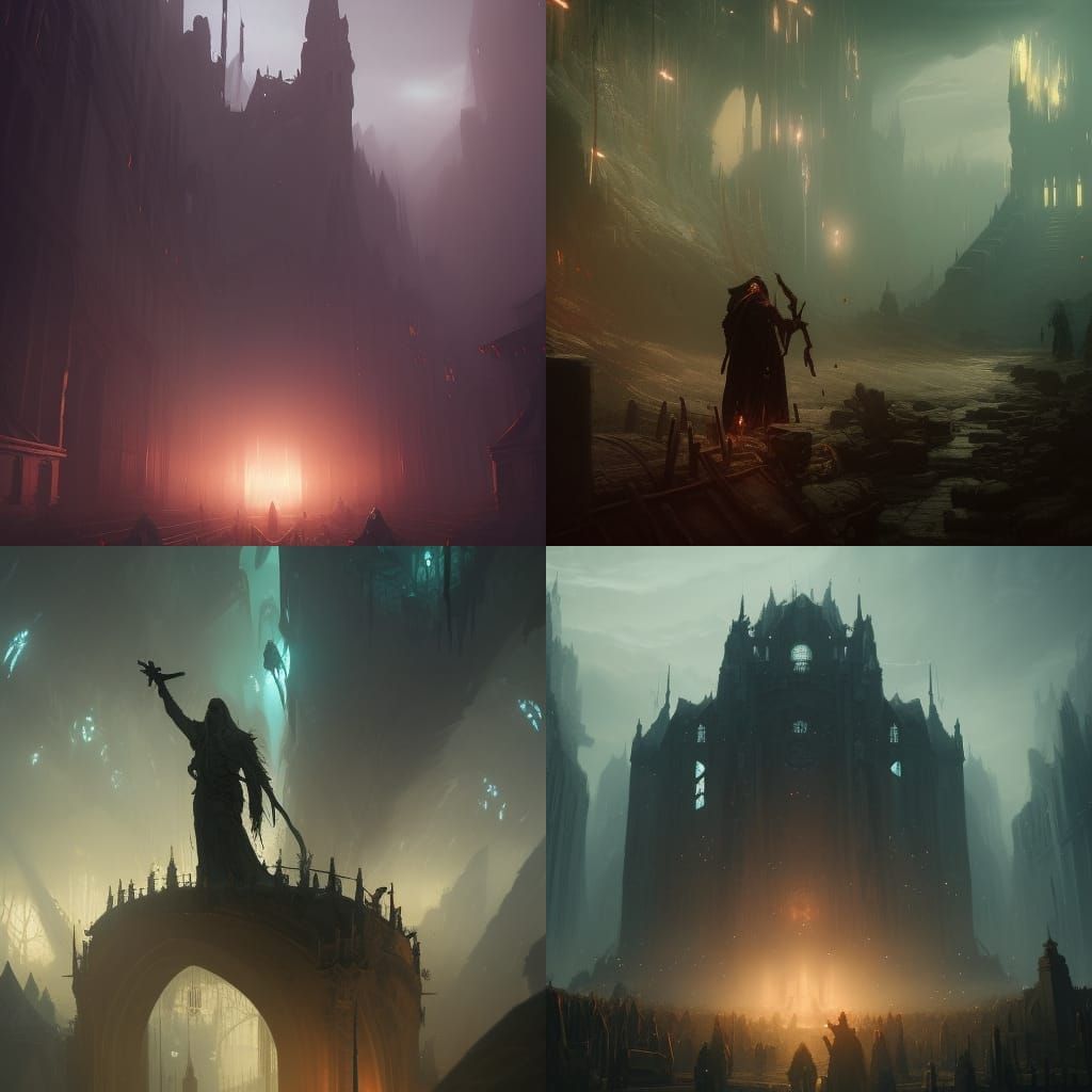 Time Flows: Dark Fantasy Concept Art