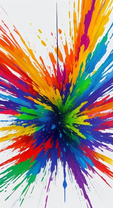 Abstract DNA Art with Complementary Colors