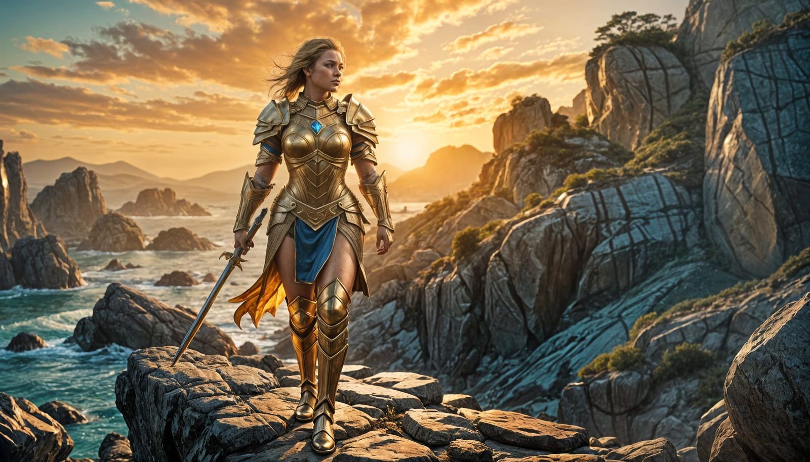 Ethereal Warrior in Triadic Colors