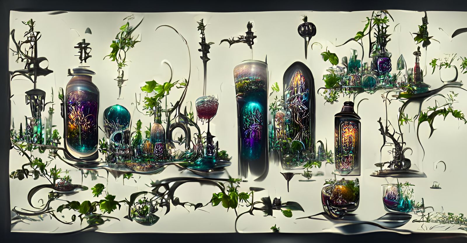 Lush Apothecary: Ecological Biopunk Meets Stained Glass