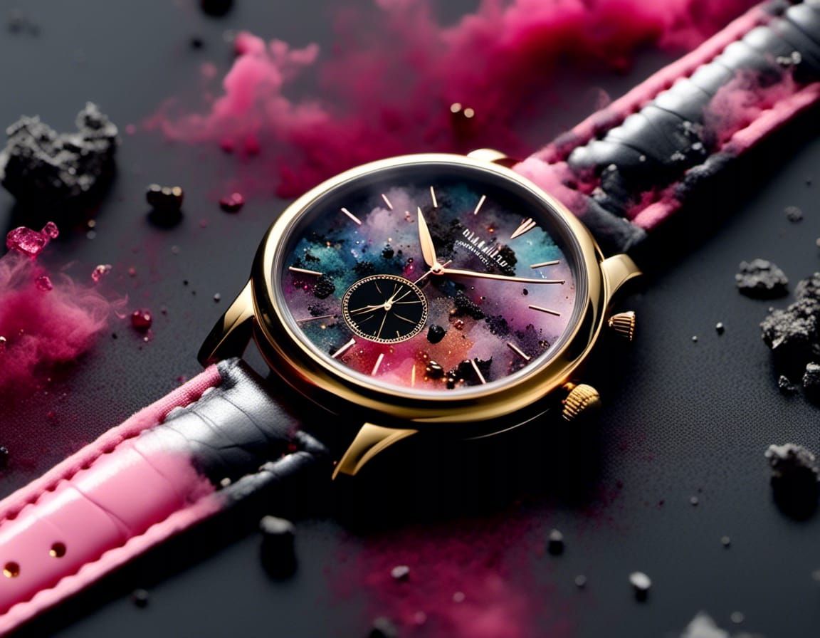 Gemstone Watch Made of Colored Smoke