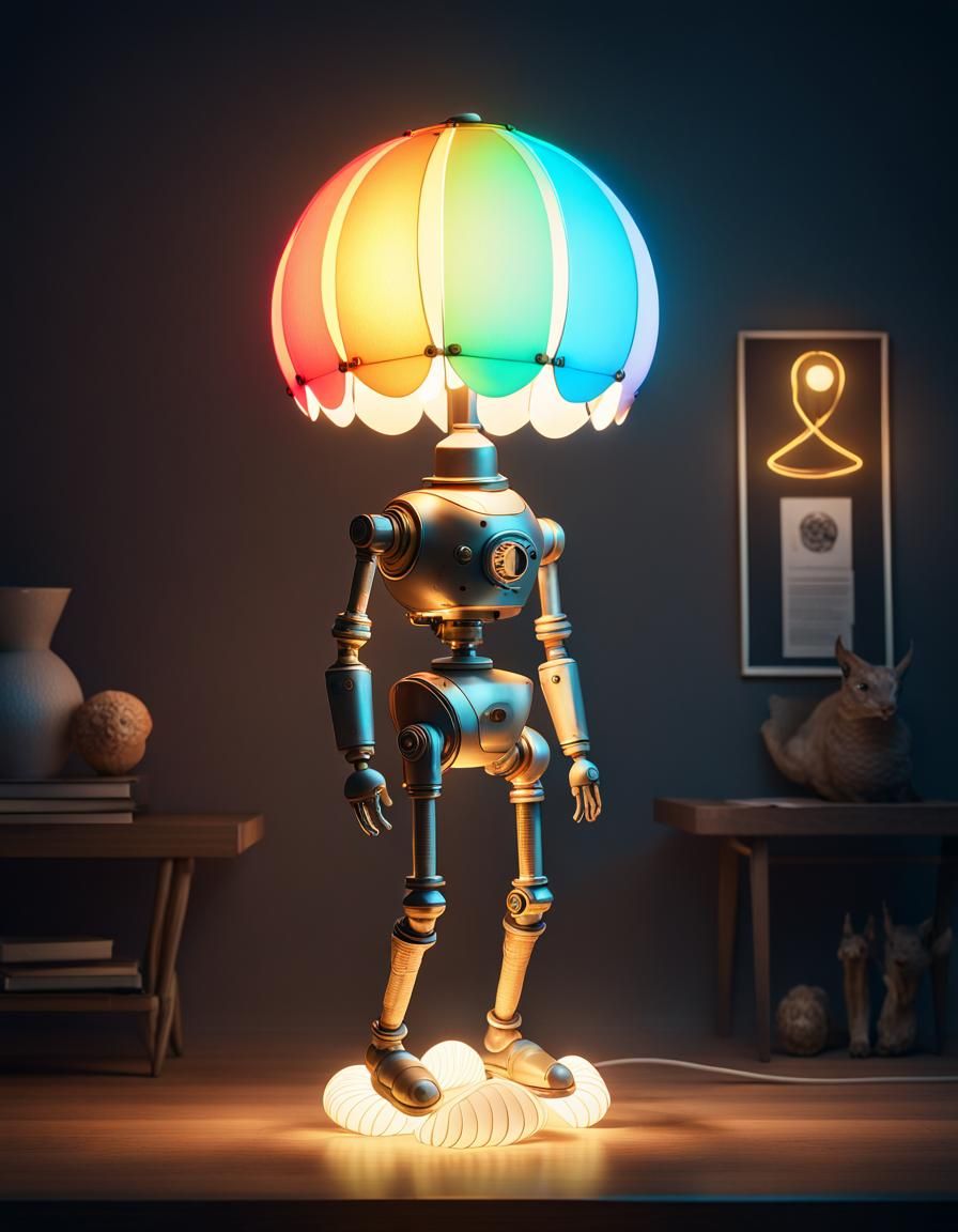 Surreal Glowing Dummy Lamp Design