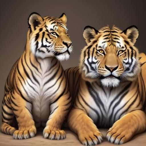 Majestic Liger: Hybrid of Lion and Tiger