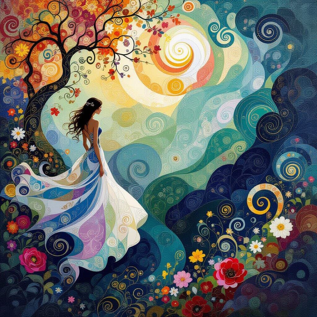 Abstract Art Fusion: Nature, Fantasy, Fashion, Architecture