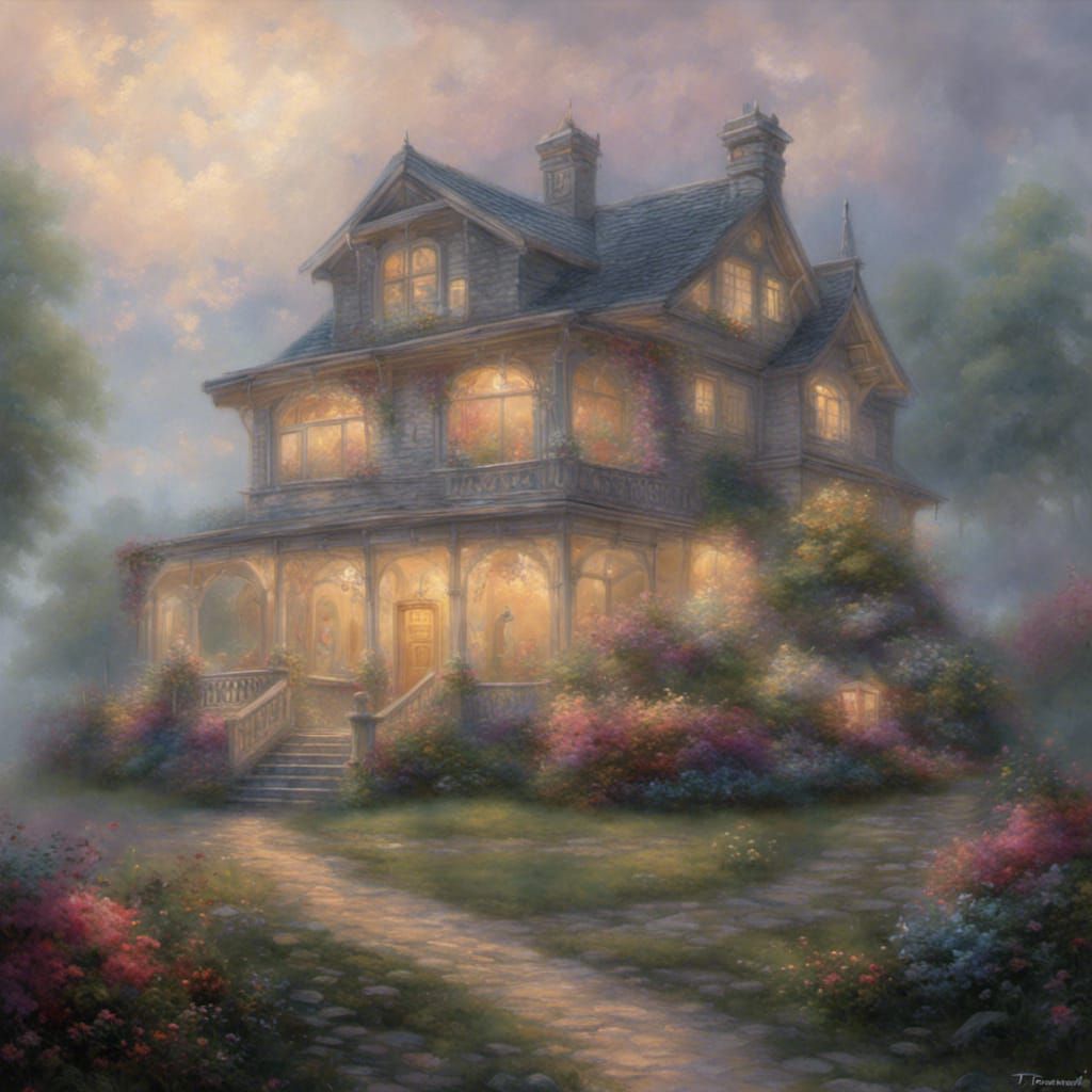 Ethereal Fantasy Blend: Horse, Dress, Bungalow