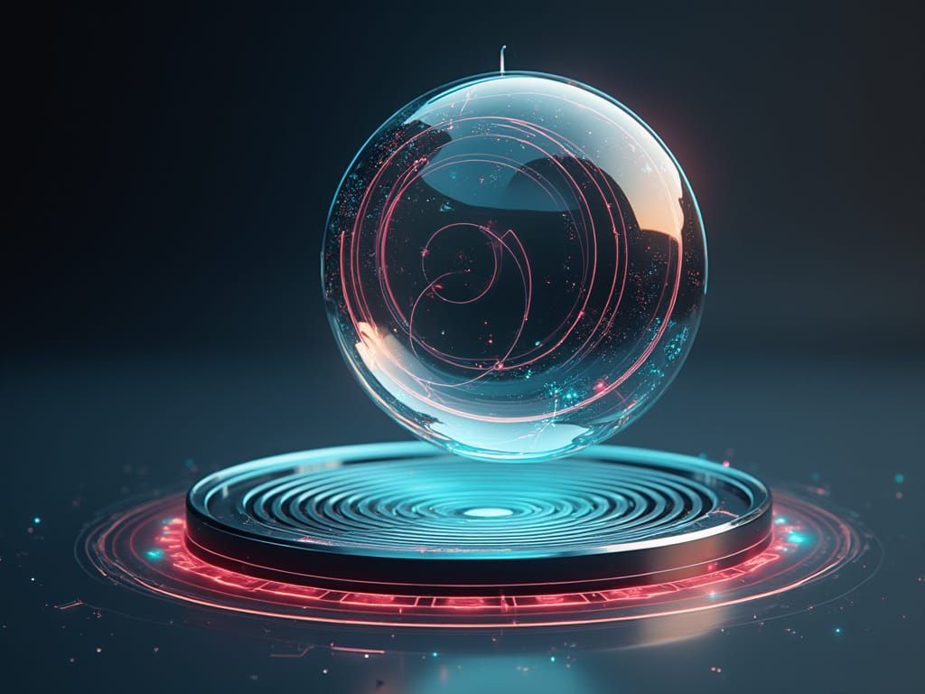 Gyre Motion Sphere in Futuristic Industrial Aesthetic