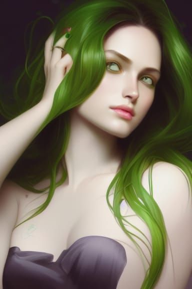 Ethereal Goddess of Green Splendor