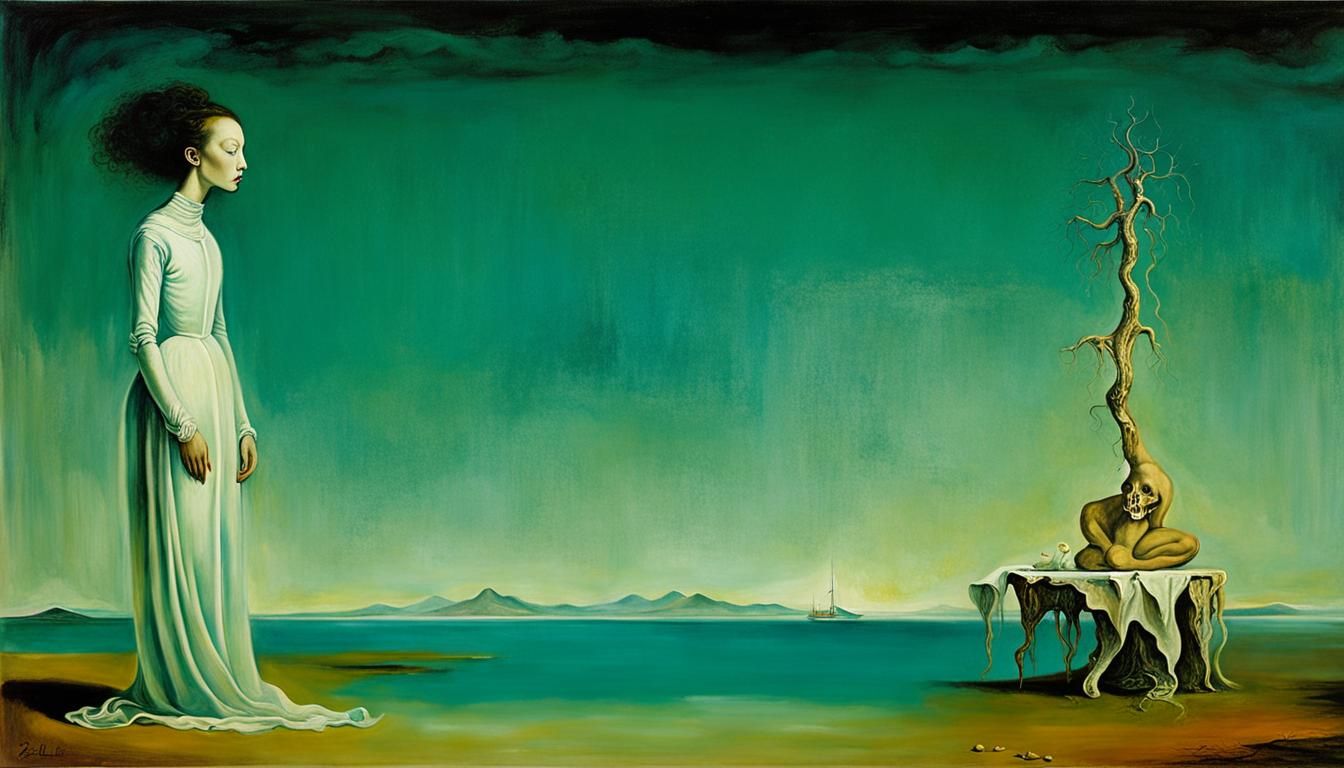 Surreal Desert Landscape Inspired by Salvador Dali