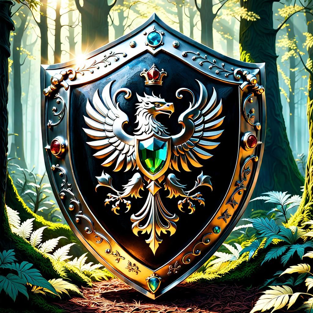 Medieval Knight Shield with Griffin Motif