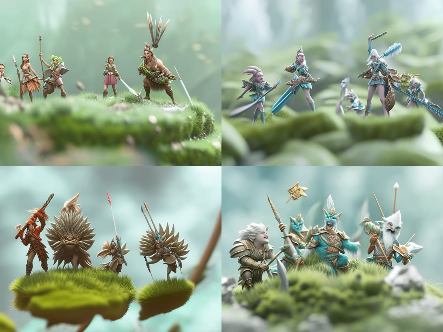 Miniature World Inside a Toothbrush: Fantasy Art