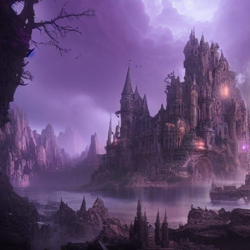 Epic Hermit Purple Digital Matte Painting