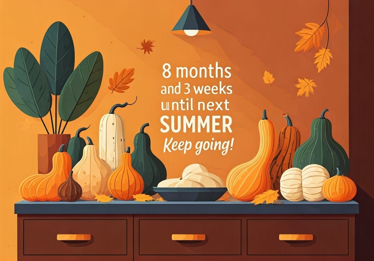 Vibrant Autumn Kitchen Vector Illustration