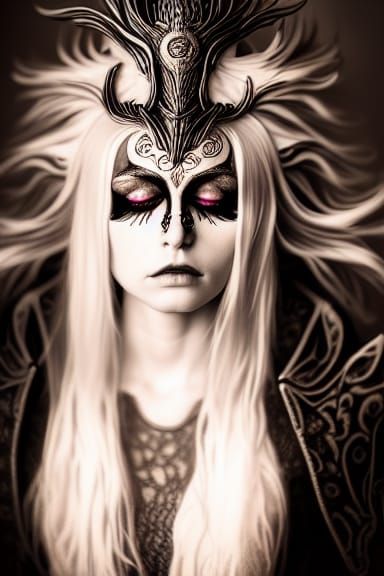 Goblin Queen: Goth Woman in Silver Mist