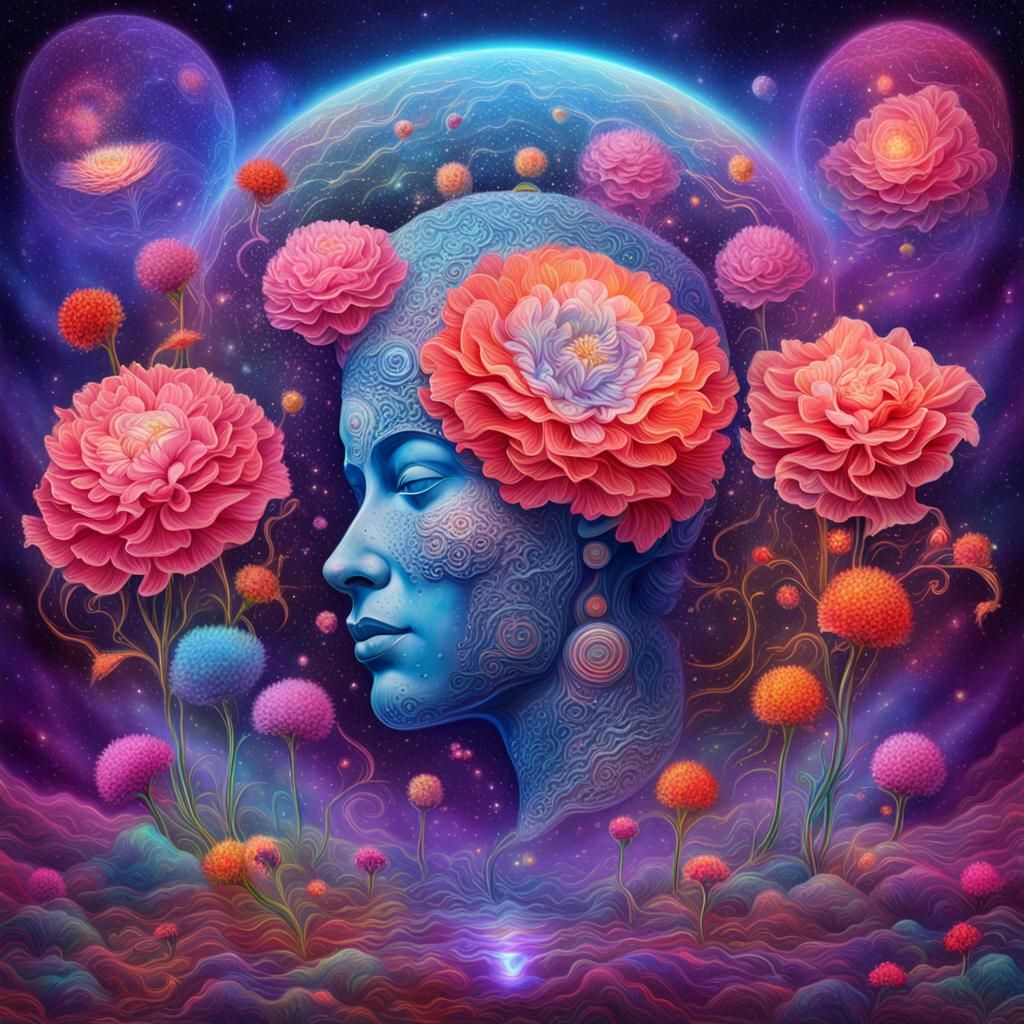 Astral Cosmic Reincarnation: Holographic Illustration in 8k