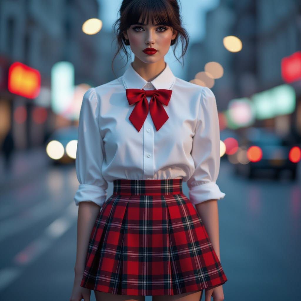 Androgynous Portrait in Cinematic Bokeh Style