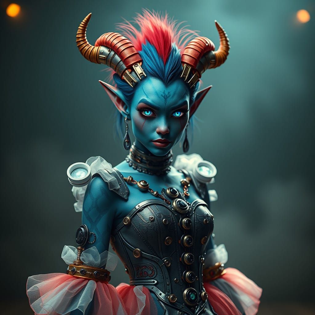 Cyberpunk Goddess in Futuristic Dreamscape