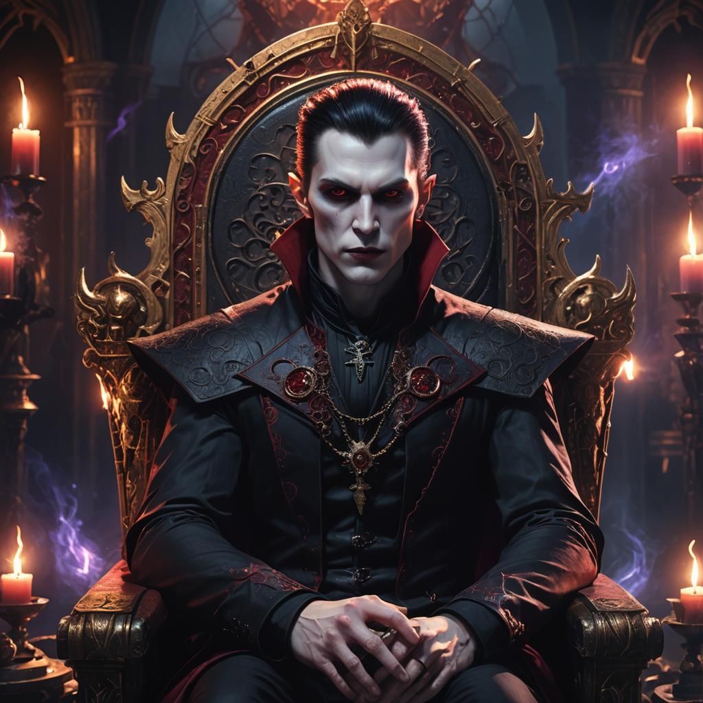 Vampire Portrait in Dark Fantasy Style