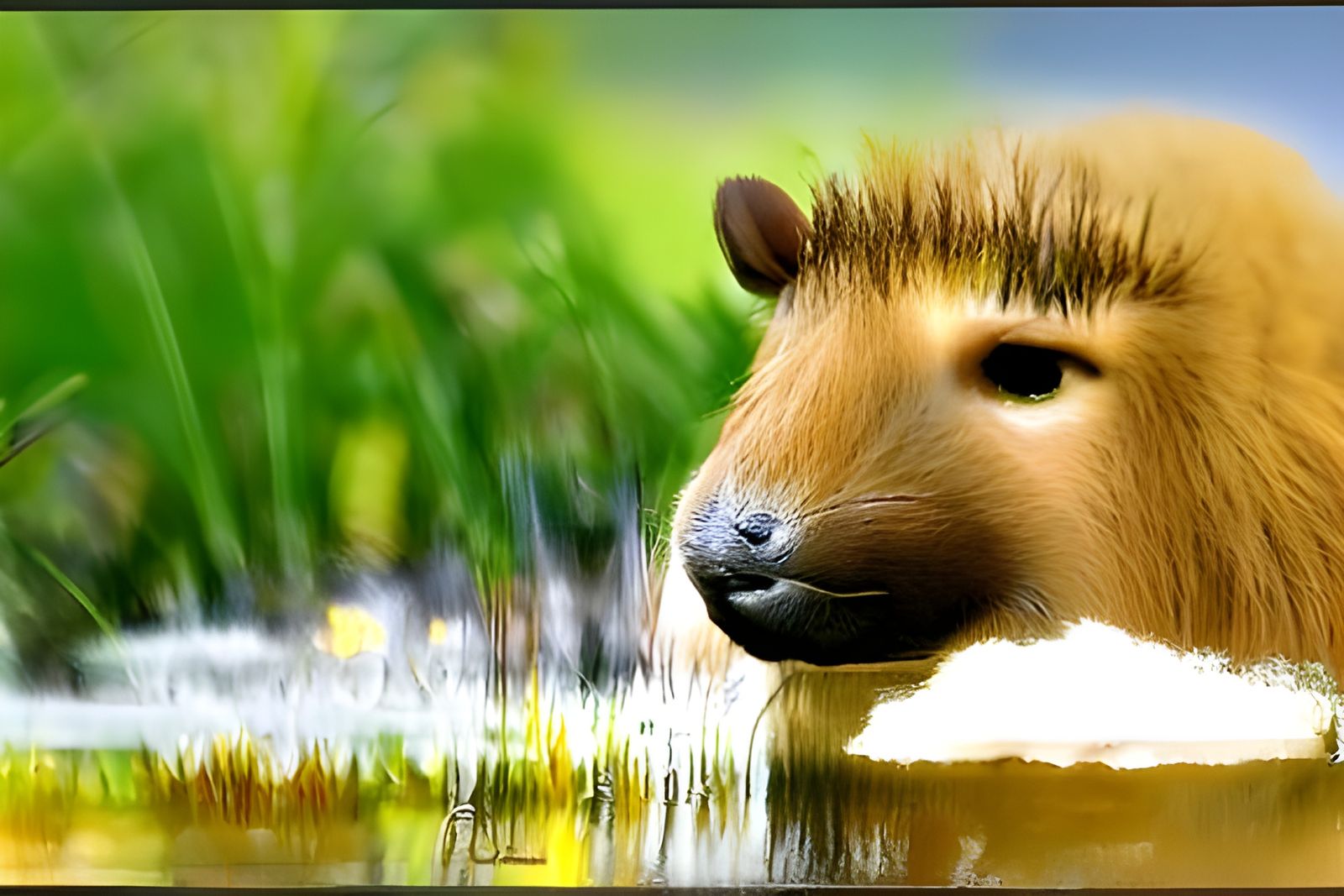 Cute Capybara with Realistic Fur in 8k