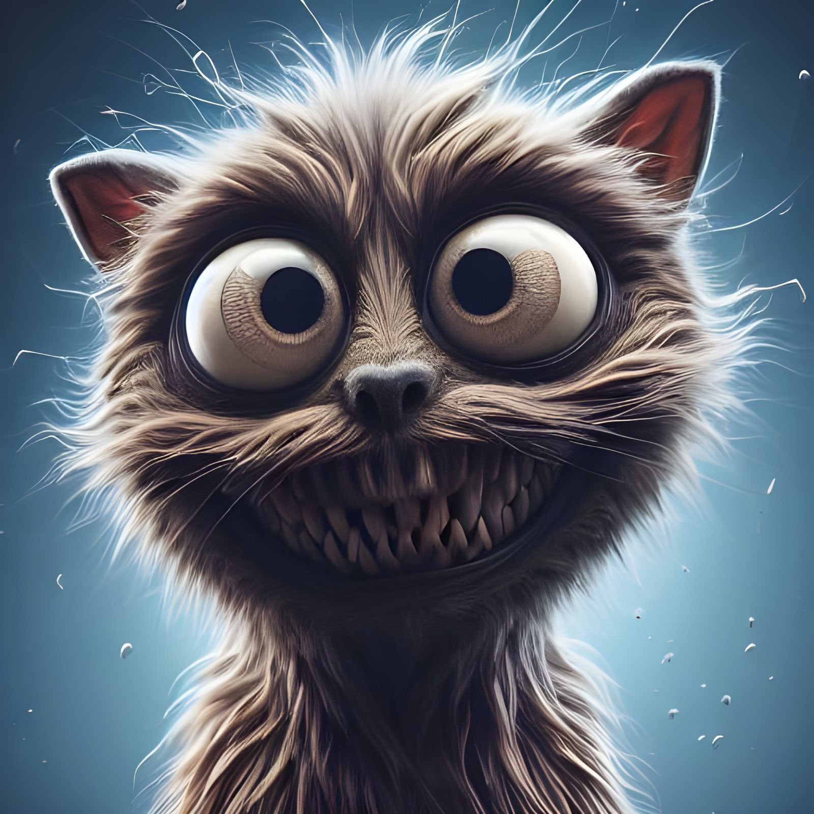 Cross-Eyed Monster Peekaboo in Children's Book Style