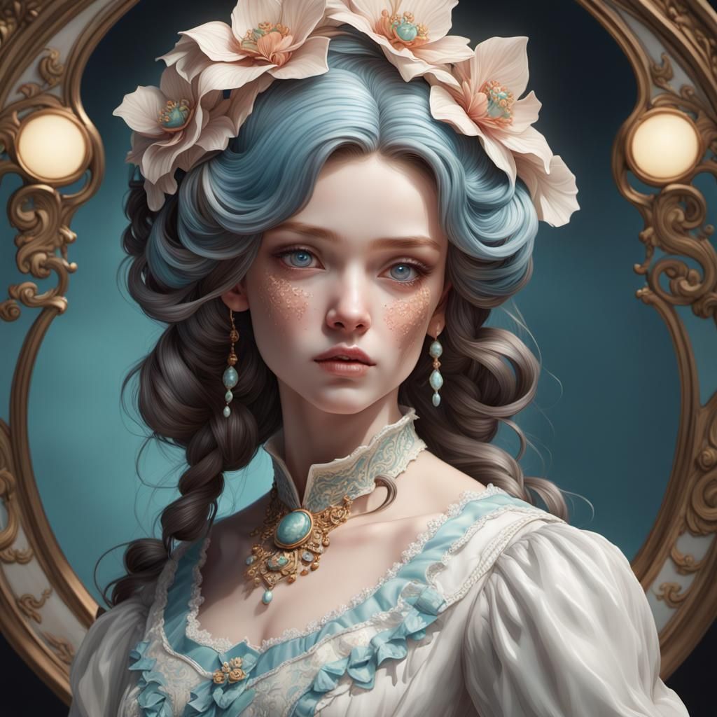 Southern Belle Porcelain Doll Portrait