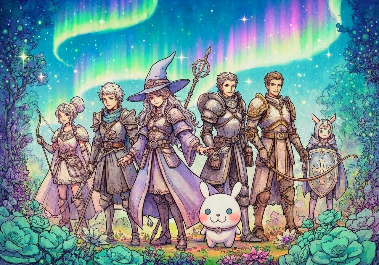 Enchanting Fantasy World: Fairytale Adventurers in Biolumine...