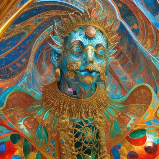 Effulgent Cosmic Colors in a Psychedelic Matte Painting