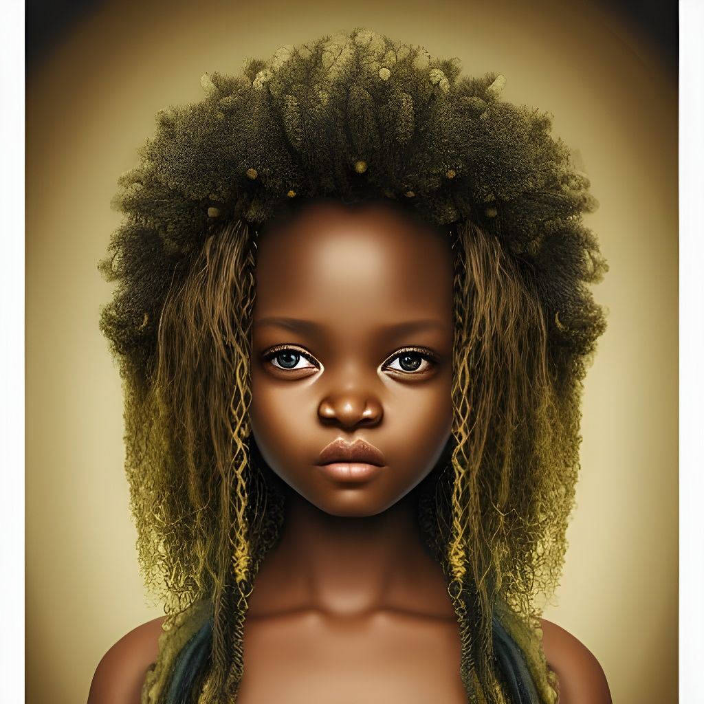 Adorable South African Girl with Yellow Hair