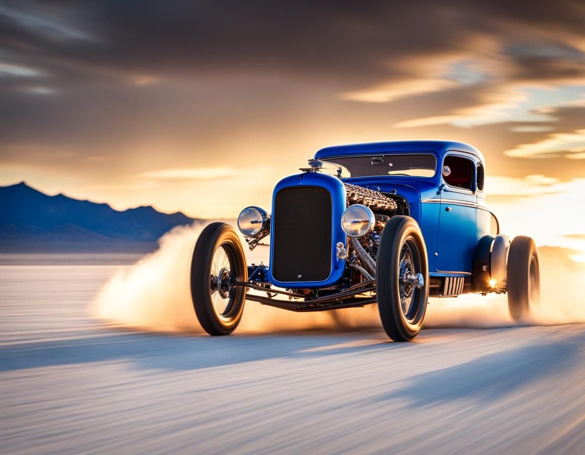 Little Deuce Coupe Races Bonneville at Magic Hour