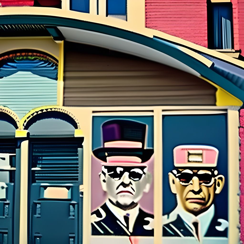 Mafia Gangsters Pose in Pop Art Style