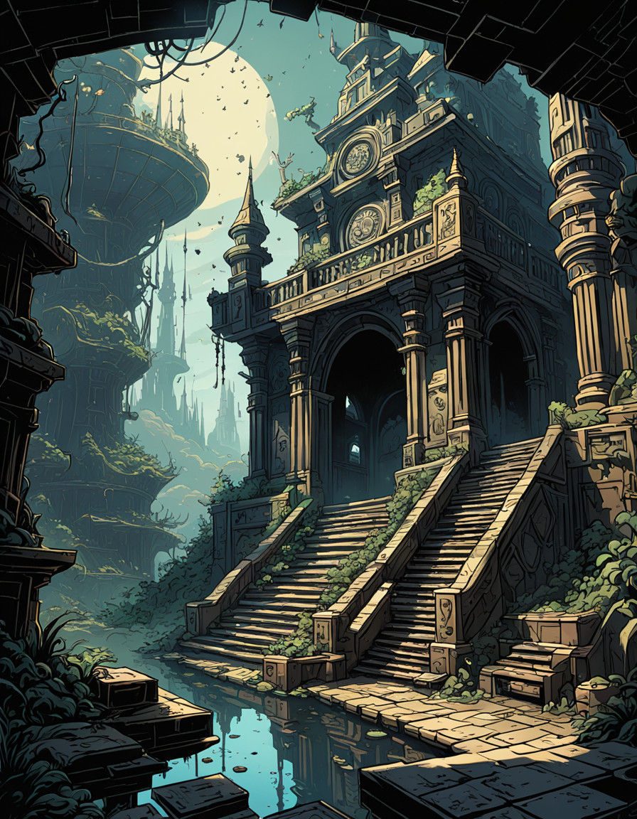 Surreal Comic Book Art with Smooth Lines