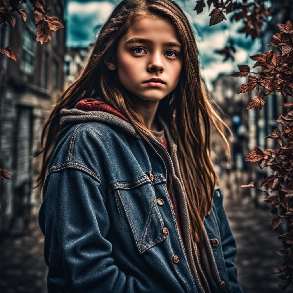 Hyperrealistic Portrait of a Beautiful Teen Girl