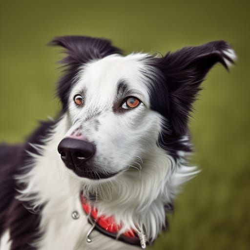 Hyperrealistic Border Collie Portrait in High Definition