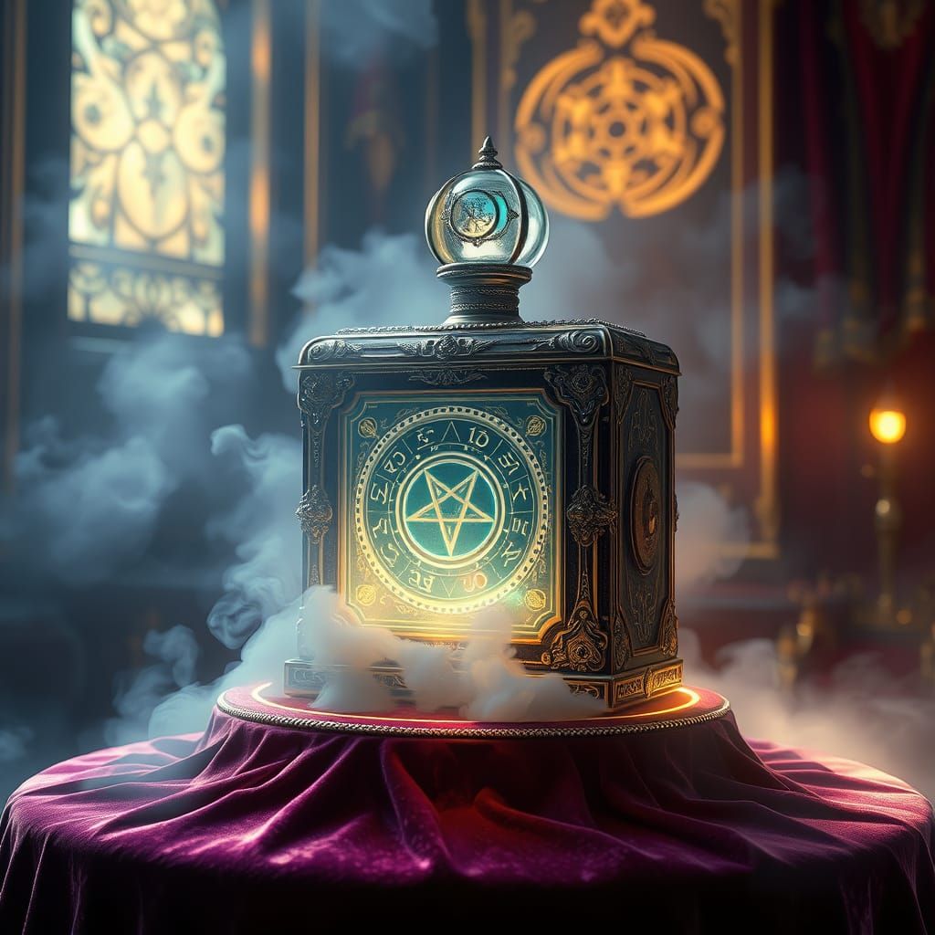 Ethereal Perfume Box in Mystical Realism Style