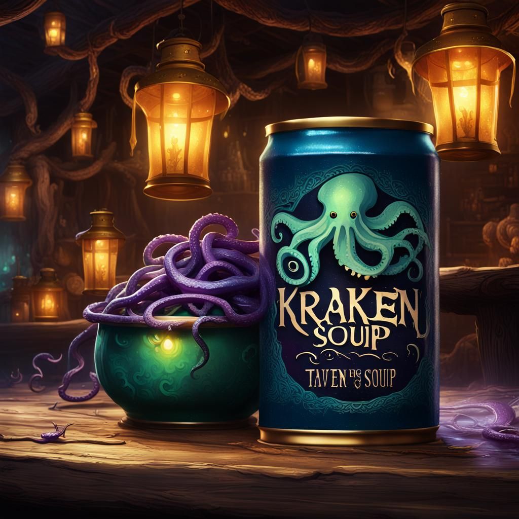 Kraken Soup: Fantasy Concept Art in Mystical Tavern